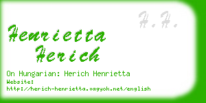 henrietta herich business card